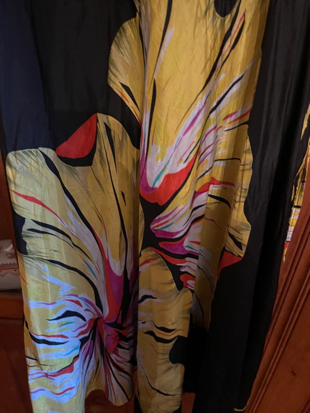Johnny Was Botanical Silk Dress Size M - Picture 3 of 7